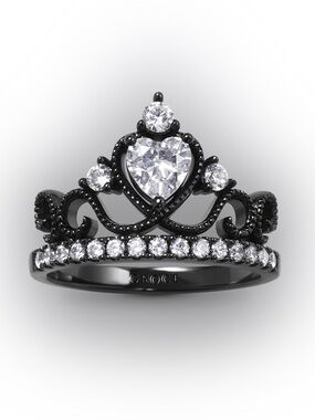 Gnoce black tiara ring 3.5